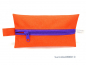 Preview: Täschchen ORANGE Outdoorstoff, mit Zipper LILA violett, TaTüTa Inhalator Kosmetik wetbag, by BuntMixxDESIGN